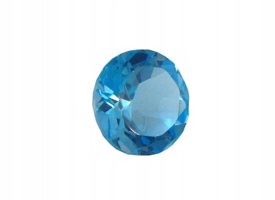 Ciondolo in argento sterling con topazio blu ovale e rotondo - Pietra preziosa naturale e autentica - Argento sterling 925 - Italia