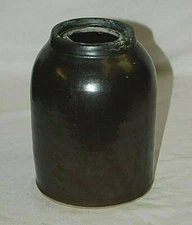 Antique Primitive Salt Glazed Stoneware Crock Pickling Canning Jar Farm Jug e