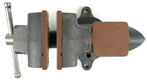 Craftsman Vice 518671 3 1/2" con empuñadura de tubo base giratoria hecha en EE. UU. De colección - Imagen 3 de 9