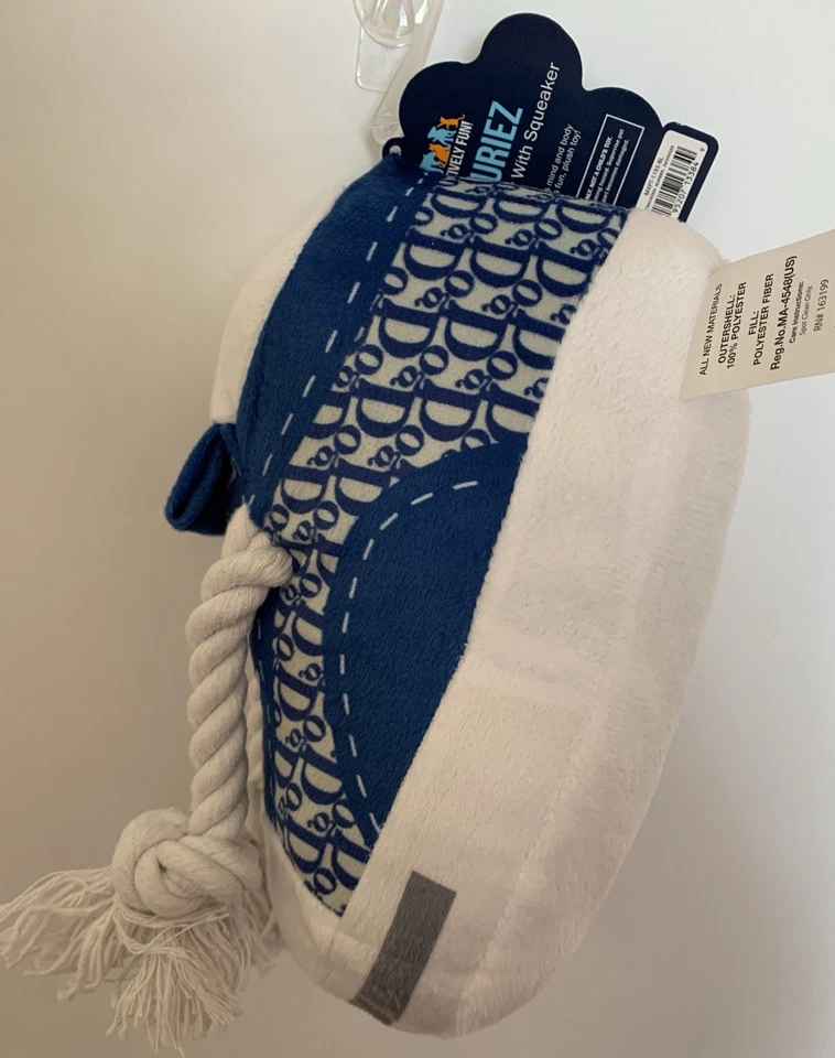 Zapatilla deportiva grande para perro cuerda y juguete chirriante Foto 2 de 4