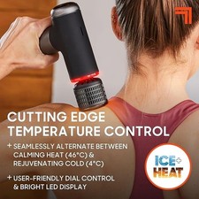 Compact Massager - Sharper Image Power Percussion Pro+ Ice & Heat, 6 Speed