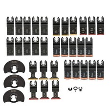 35PCS Multitool Blades 7 Type Titanium & HCS Oscillating Tool Blades Combination
