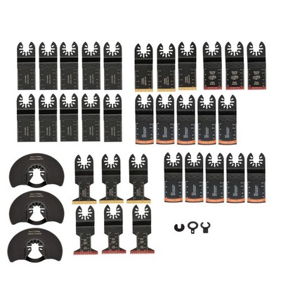 35PCS Multitool Blades 7 Type Titanium & HCS Oscillating Tool Blades Combination