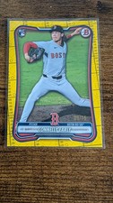 2026 Bowman Connelly Early Yellow Pattern Parallel #d 9/75 ROOKIE RC Red Sox