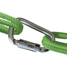 2 Heavy Duty Rock Climbing Carabiners, 45KN Alloy Steel Auto-lock Main Carabiner