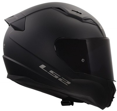 LS2 Centric Motorcycle Helmet w/Smoke Shield Black SM