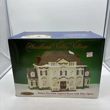 Heartland Valley Village Porcelain Fiber Optic Hand Painted House Chalet New