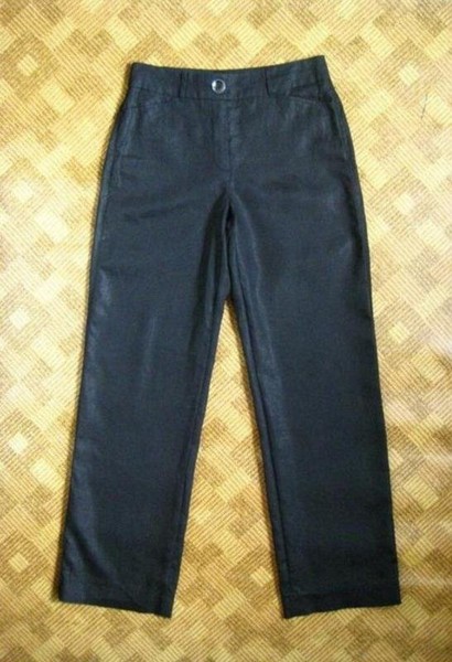 Women Gerry Weber Trousers Black Linen 40 / L / 48