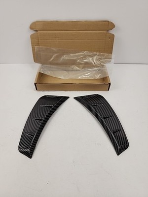 Universal carbon fiber style bumper side air vent trims, ABS, decorative Only