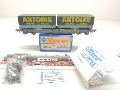 Roco 46364 HO Tiefladewagen,ANTOINE SNCF, unbespielt AC Achsen! OVP (19) | Zustand: Gebraucht