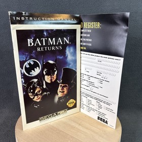 SEGA CD - Batman Returns - Game, Manual, Reprint Art, & Reg Card - Refurb, VG