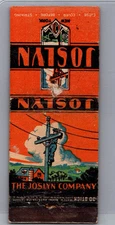 Vintage Matchbook Cover THE JOSLYN COMPANY New York Telephone Pole EquipmentMB35