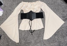 Women  s XL Renaissance Blouse Victoria P rate Shirt Boho Waist Cosplay