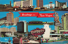 Vintage Postcard, The Strip Casinos, Las Vegas, Nevada, Years Ago 