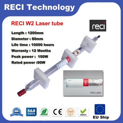RECI W2 100W Laser Glasses Tube For Cooling CO2 Laser Engraver Machine EU Ship
