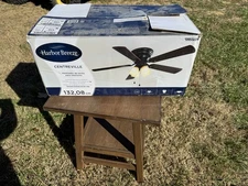 Harbor Breeze Centreville 42-in Oil-Rubbed Bronze Indoor Flush Mount Ceiling Fan