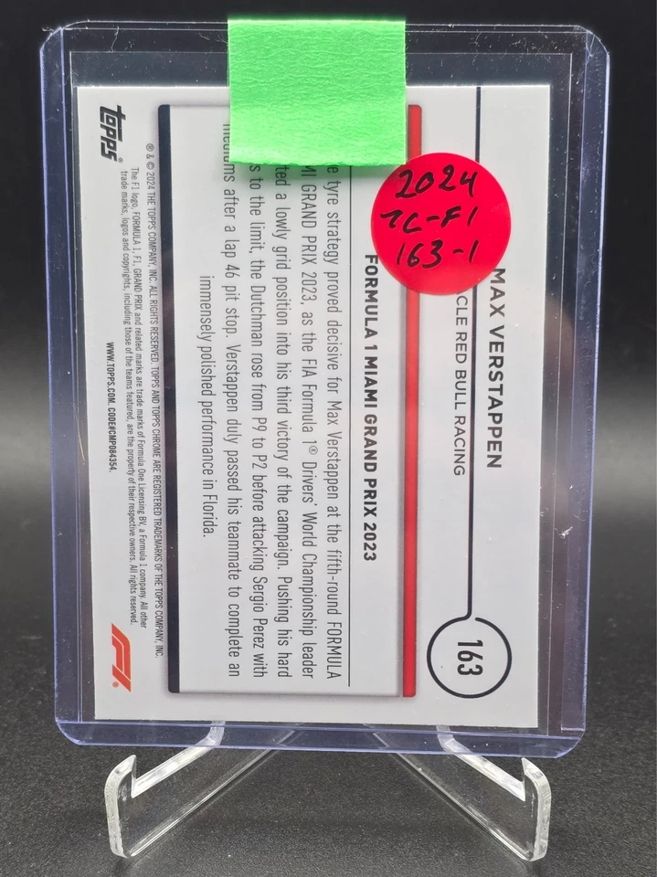 2024 Topps Chrome Formula 1 Racing F1 #163 Max Verstappen - Image 3 of 3