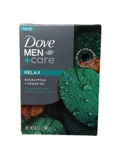 Dove Men+Care Relax, Eucalyptus + Cedar Oil Cleansing Soap Bar 5 Oz
