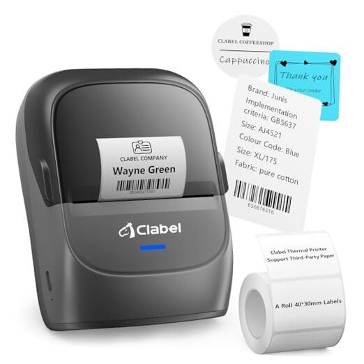 Inkless 2 Inch Grey Label Maker Machine with Tape 221B Model  -image