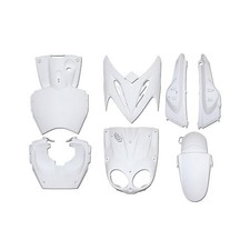 Kit carénage blanc mbk stunt yamaha slider (7 pièces)