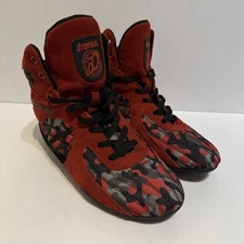 Otomix Bodybuilding Wrestling Weightlifting MMA Shoes Red Camo Men Sz 7 F 8.5