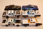 6 Vintage Matchbox / Hot Wheels / Majorette Police Cars CODE RED / SONIC FLASHER
