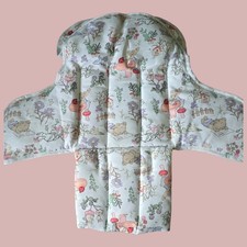Ikea High Chair Cover with Seat Cushion and Back Pouch - Garden Bear Pattern New