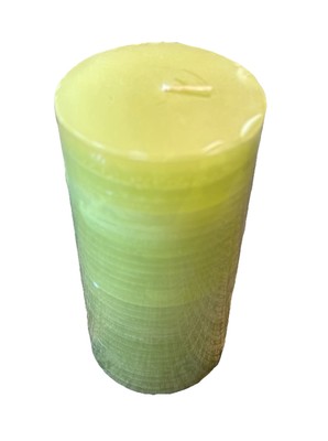 Vintage Crate & Barrel Echo Verde Pillar Candle 3x6 Light Sage / Green