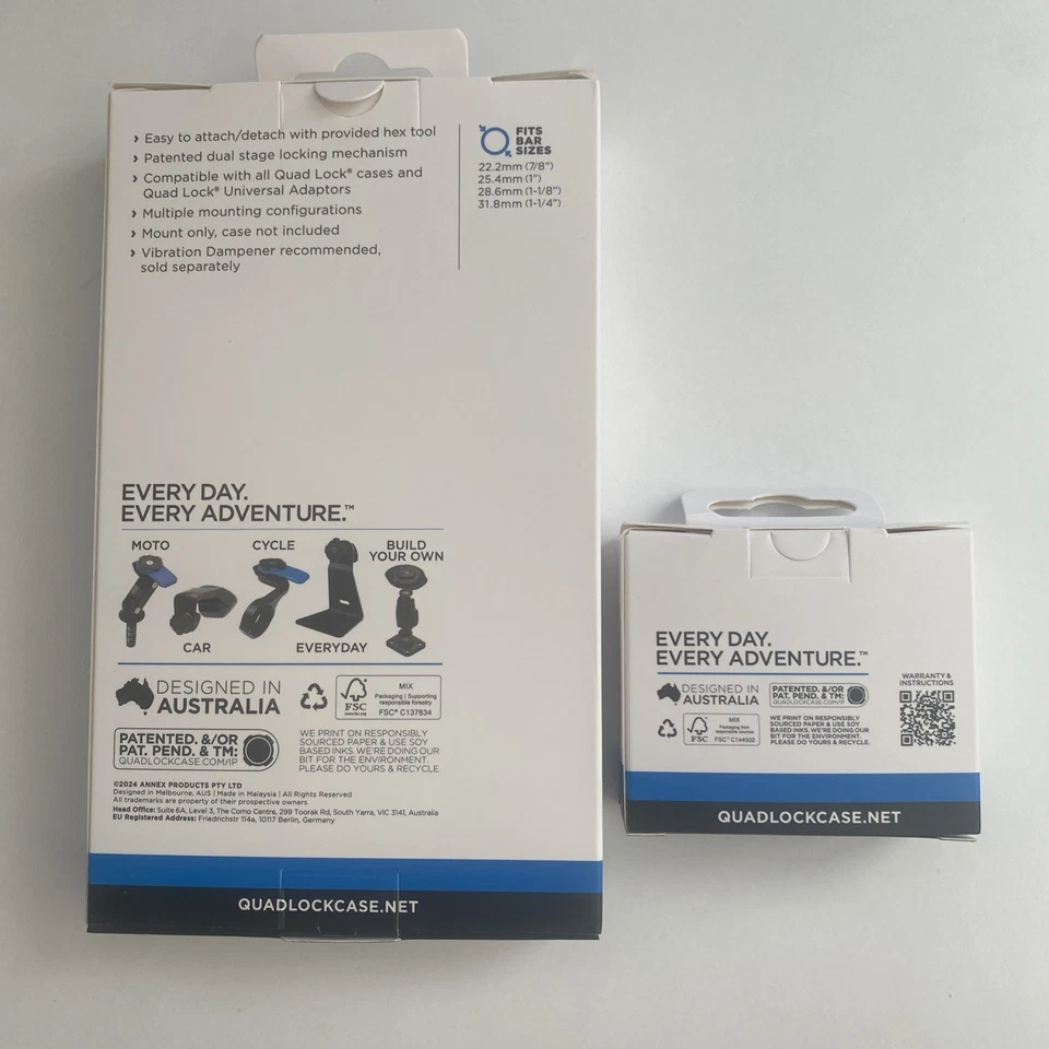 Quad Lock Motorcycle Handlebar & Mount Quad Lock Vibration Dampener - Image 2 of 2