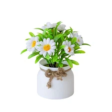 Compact Artificial Flower Plants with Pot for Stylish Decoration Anywhere