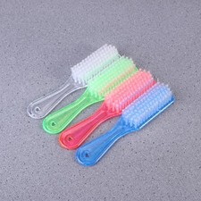 4pcs Plastic Clean Brush Hair Wash Shoes Brush Laundry Clothes Random Color 