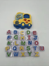 EUC LeapFrog FRIDGE PHONICS Magnetic ALPHABET ABC BUS Complete 26 Letter Set