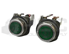 LOT OF 2 ALLEN BRADLEY 800T-A... /T PUSH BUTTON W/ 800T-XD1 /D CONTACT BLOCK