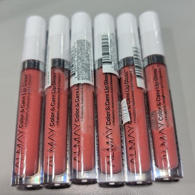 (6) Almay Color & Care Lip Gloss 400 Peachy Sky