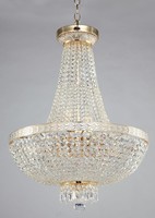 Gold Glamour Klassisch Kristall Leuchter Kronleuchter 8Xe14/60W IP20
