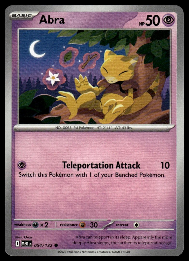 Abra ME01: Mega Evolution 054/132 Normal NM