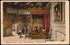 Postcard Holyrood Palace, Queen Mary's Bedroom, Edinburgh, Scotland  pre-1914