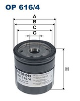 Filtron ÖLfilter OP 616/4 Anschraubfilter FüR VW Audi Skoda 8XA A1 8XF NJ3 6R1 5