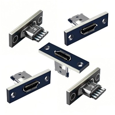 5 Pack USB 2.0 DIY Connector, Micro USB 5Pin Female Socket Port Repair Solder...