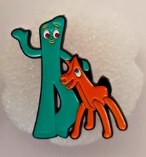 GUMBY AND POKEY ENAMEL PIN-SHIP ALL THE PINS YOU BUY FOR $4.99-VISIT OUR STORE
