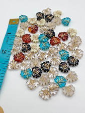 50 pieces Multi-Color Acrylic Leaf Beads for Jewelry Making