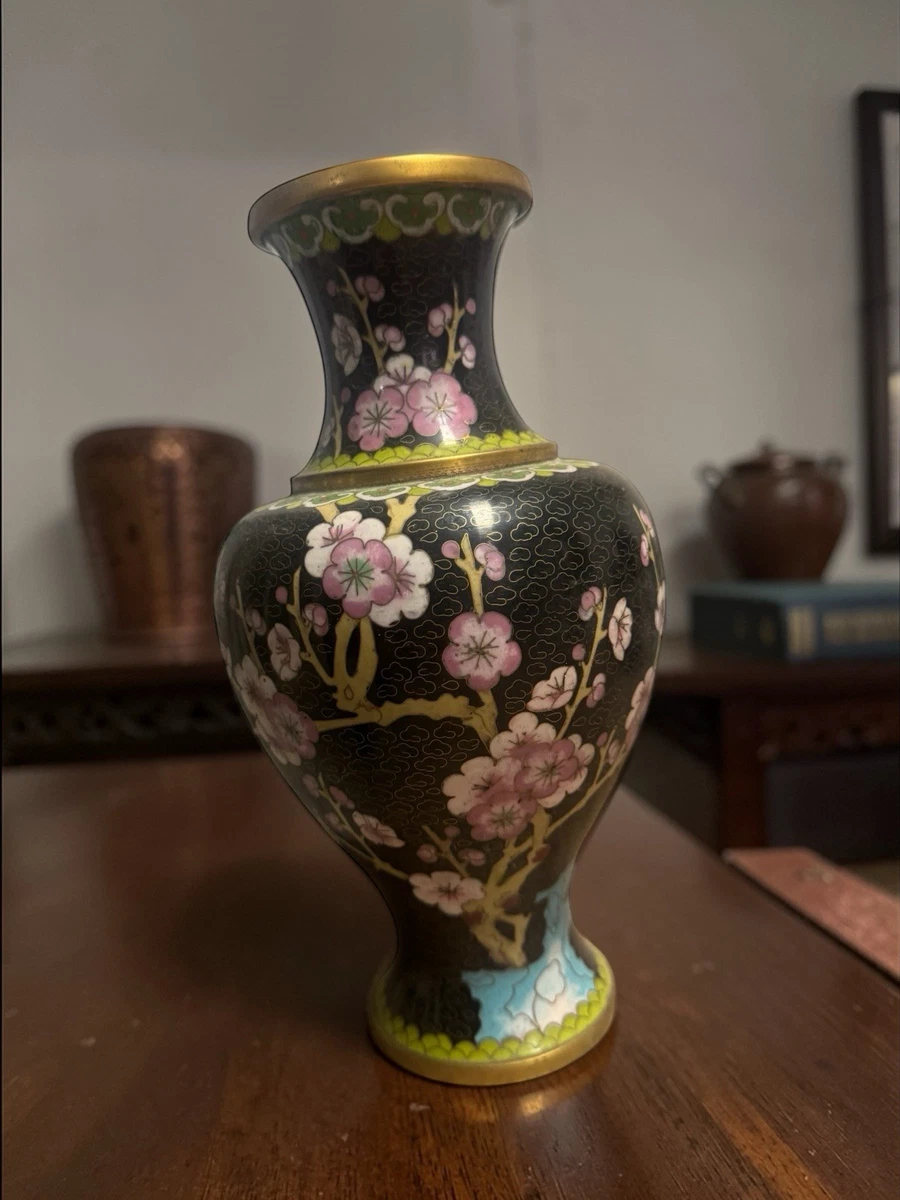 Grand vase de Chine en porcelaine à décor bleu