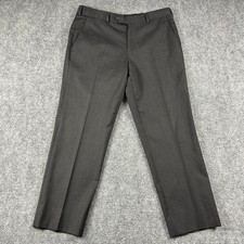 Brooks Brothers Dress Pants Mens 36 Charcoal Gray 1818 Fitzgerald Wool Trousers