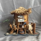 Vintage Tiki Hut Happy Hour Bar Wood House Mancave Decor Birdhouse