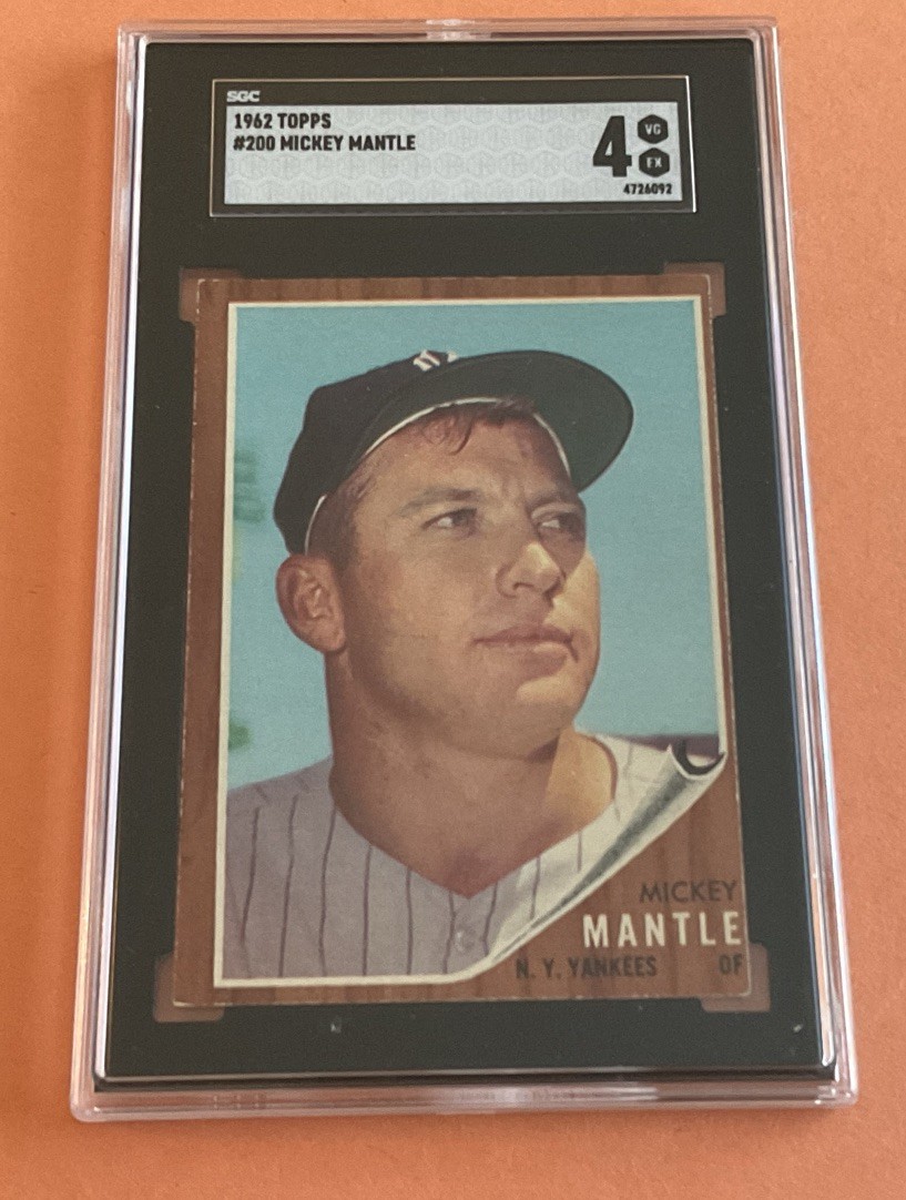 1962 Topps #200 Mickey Mantle SGC 4 ~ NEW YORK YANKEES ~ HOF ~ FREE SHIPPING