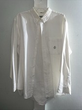 Ralph Lauren Men  s White Button Down Polo Shirt Excellent Condition