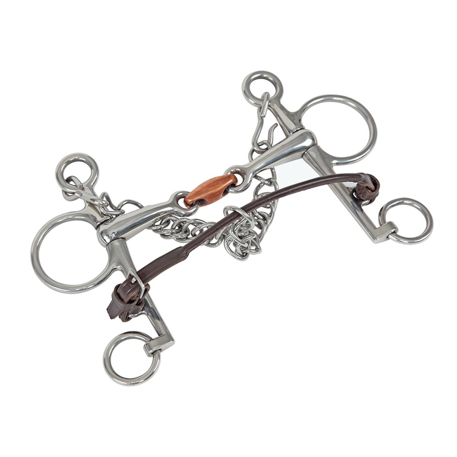 Shires Velociti GARA Rolled Leather Lip Strap - Havana