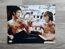 Chuck Norris Signed The Way of the Dragon 11x14 Photo JSA COA Bruce Lee Karate