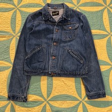 Vtg Wrangler 70s Denim Trucker Jacket 3-Pocket Selvedge Size 18 As-Is