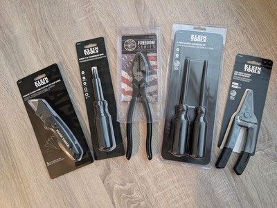 Klein Tools Blackout Screwdriver 5-Piece Set with Freedom Series Lineman Pliers